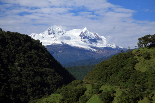 antisana volcano overlooking quijos river valley ecuador
