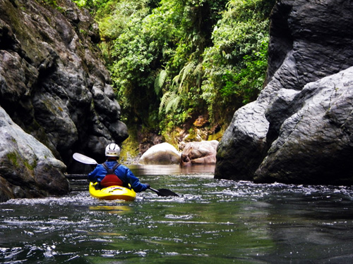 bedrock canyon in ecuador kayaking